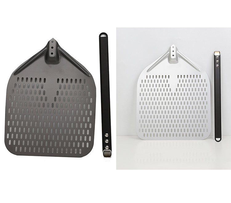 Perforated Pizza Peel 13", Handle 59" - Italian Gourmet Online