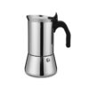 Stainless steel moka pot with straight body