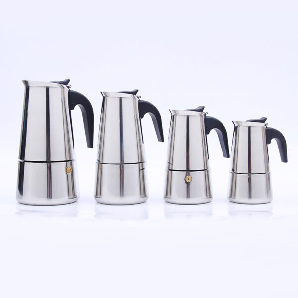 Stainless steel coffee maker 304 coffee maker 201 moka pot 2 cup 4 cup 6 cup 9 cup