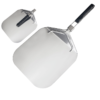 Aluminum pizza peel with foldable rubber plastic handle square shovel head pizza peel