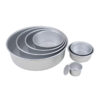 Anodized aluminum cake pan with removable bottom with bevel edge