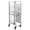 Aluminum bakery pan rack trolley stainless steel baking trolley oven trolley with tray
