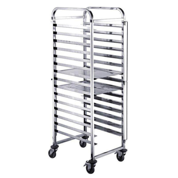Aluminum bakery pan rack trolley stainless steel baking trolley oven trolley with tray