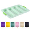 Nonstick silicone baguette french bread mould 4 straps silicone baking pan bread mold