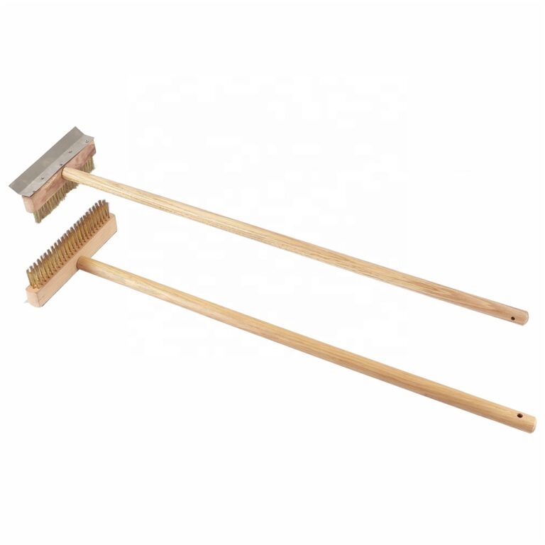Oven brush with wooden handle 78cm 91cm 120cm steel wire brush copper wire brush