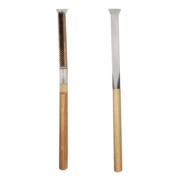 small oven brush with wooden handle 53cm steel wire brush copper wire brush