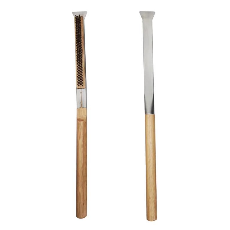 small oven brush with wooden handle 53cm steel wire brush copper wire brush