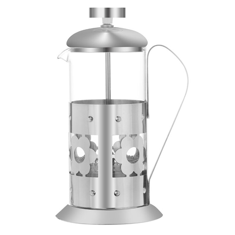 High borosilicate and stainless steel french press with mental handle 600ml 800ml 1000ml